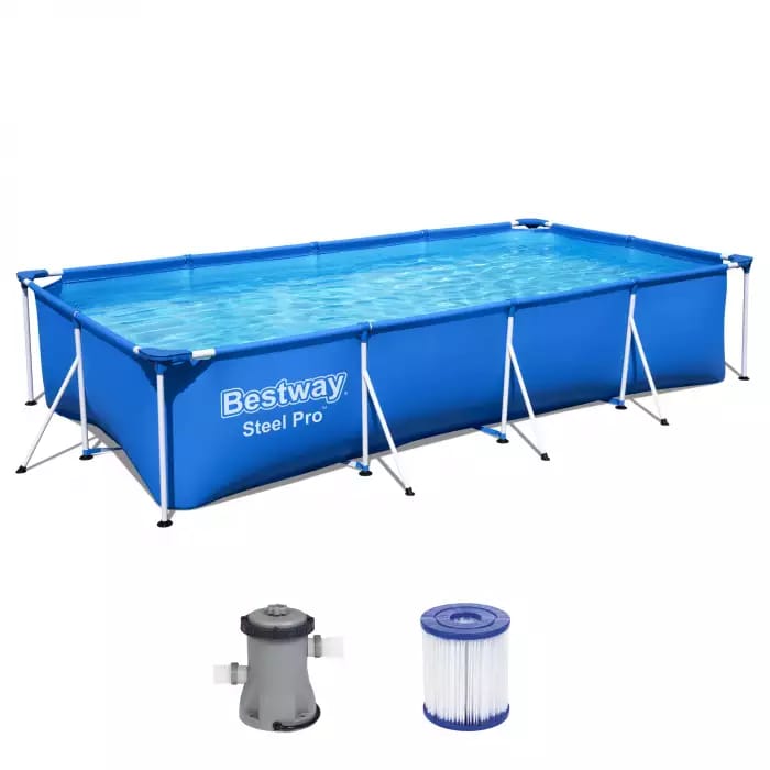 Каркасный бассейн Bestway 56424 BW, Steel Pro 400х211х81см, 5700л, фильтр-насос фото 2